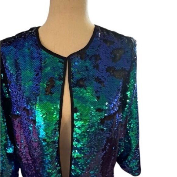 Lularoe Sequin Stunning Open Front Jacket - Picture 4 of 11